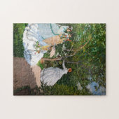 Claude Monet - Vrouwen in de tuin Legpuzzel (Horizontaal)