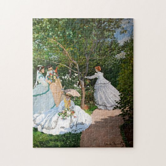 Claude Monet - Vrouwen in de tuin Legpuzzel (Verticaal)