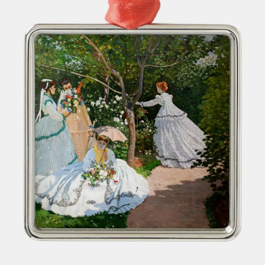 Claude Monet - Vrouwen in de tuin Metalen Ornament (Voorkant)