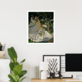 Claude Monet | Vrouwen in de tuin Poster (Thuiskantoor)