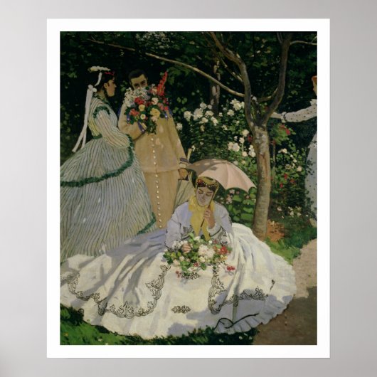 Claude Monet | Vrouwen in de tuin Poster (Voorkant)
