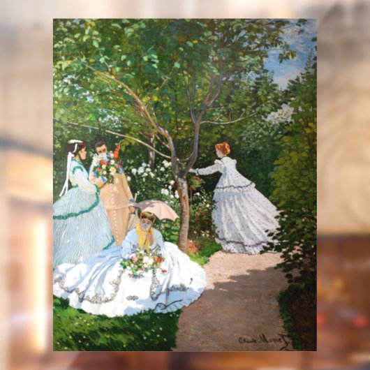 Claude Monet - Vrouwen in de tuin Raamsticker (Vel 2)