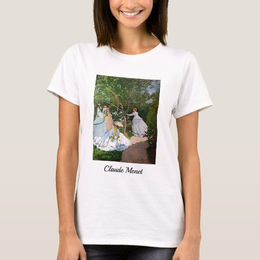 Claude Monet - Vrouwen in de tuin T-shirt (Voorkant)