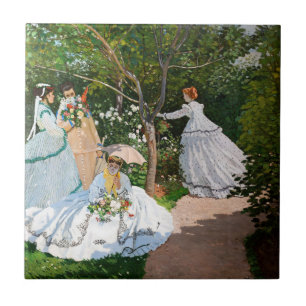 Claude Monet - Vrouwen in de tuin Tegeltje