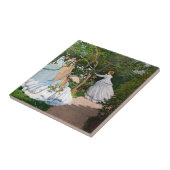 Claude Monet - Vrouwen in de tuin Tegeltje (Zijkant)