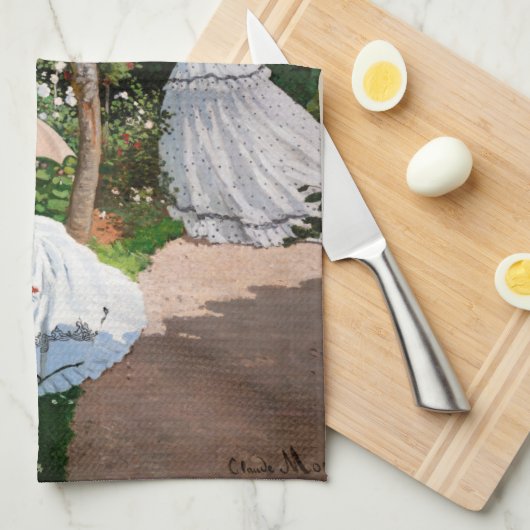 Claude Monet - Vrouwen in de tuin Theedoek (Quarter Fold)