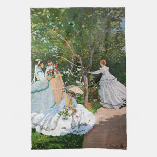 Claude Monet - Vrouwen in de tuin Theedoek