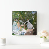 Claude Monet - Vrouwen in de tuin Vierkante Klok (Huis)