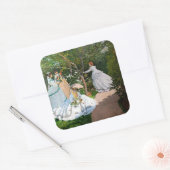 Claude Monet - Vrouwen in de tuin Vierkante Sticker (Envelop)