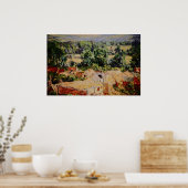 Claude Monet - Vue du village de Giverny Poster (Keuken)