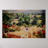 Claude Monet - Vue du village de Giverny Poster (Voorkant)