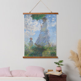 Claude Monet Wall Art Vrouw met een Parasol Hangend Wandkleed