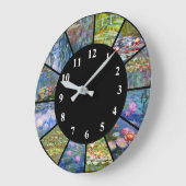 Claude Monet Wall Clock Water Lilies Paintings Art Grote Klok (Hoek)