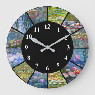 Claude Monet Wall Clock Water Lilies Paintings Art Grote Klok