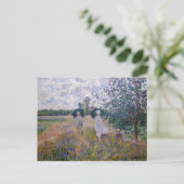 Claude Monet - Wandelend bij Argenteuil Briefkaart (Staand voorkant)