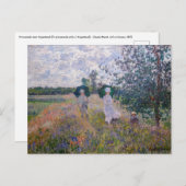 Claude Monet - Wandelend bij Argenteuil Briefkaart (Voorkant / Achterkant)