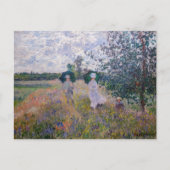 Claude Monet - Wandelend bij Argenteuil Briefkaart (Voorkant)