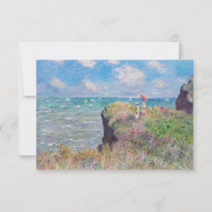 Claude Monet - Wandeling op de klif bij Pourville Bedankkaart
