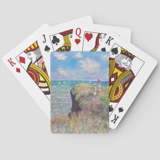 Claude Monet - Wandeling op de klif bij Pourville Pokerkaarten (Achterkant)