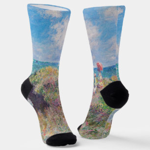Claude Monet - Wandeling op de klif bij Pourville Sokken