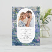 Claude Monet Water Lelies Fotobruiloft Kaart (Staand voorkant)