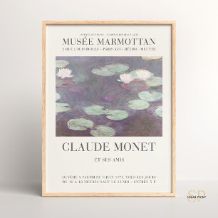 Claude Monet Water Lelies Roze Art Print