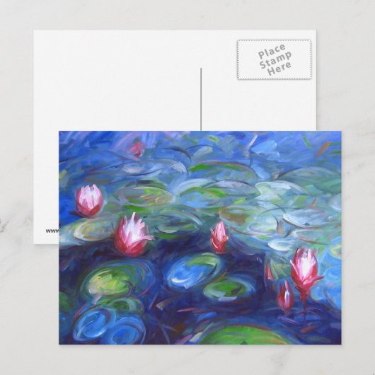 Claude Monet Water Lilie 2 Briefkaart (Voorkant / Achterkant)