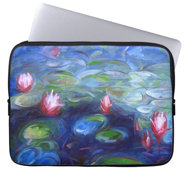 Claude Monet Water Lilie 2 Laptop Sleeve (Voorkant)