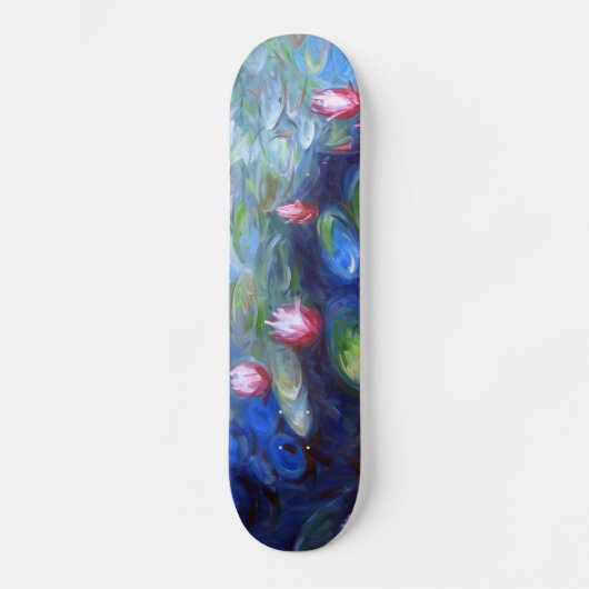 Claude Monet Water Lilie 2 Skateboard (Voorkant)