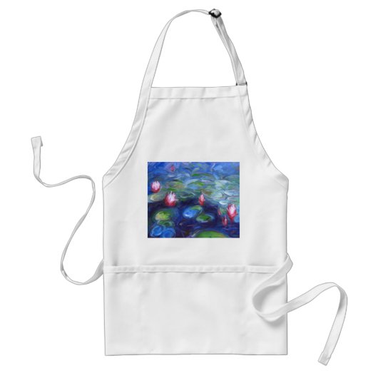 Claude Monet Water Lilie 2 Standaard Schort (Voorkant)