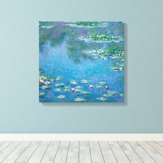 Claude Monet - Water Lilies 1906 Canvas Afdruk (Insitu (Houten vloer))