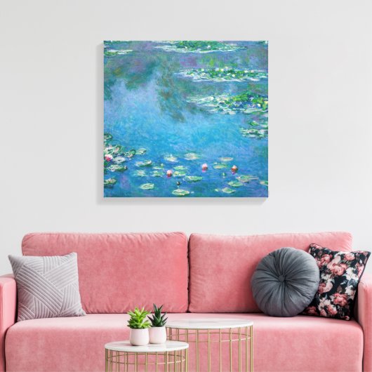 Claude Monet - Water Lilies 1906 Canvas Afdruk (Insitu (Woonkamer))