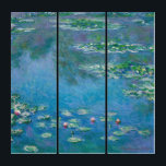 Claude Monet - Water Lilies 1906 Drieluik<br><div class="desc">Waterlelies (Nympheas) - Claude Monet,  olie op doek,  1906</div>