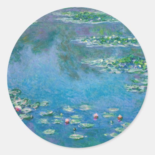 Claude Monet - Water Lilies 1906 Ronde Sticker (Voorkant)