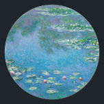 Claude Monet - Water Lilies 1906 Ronde Sticker<br><div class="desc">Waterlelies (Nympheas) - Claude Monet,  olie op doek,  1906</div>