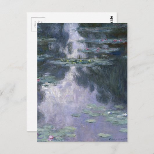 Claude Monet Water Lilies 1907 Nymphéas GalleryHD Briefkaart (Voorkant / Achterkant)