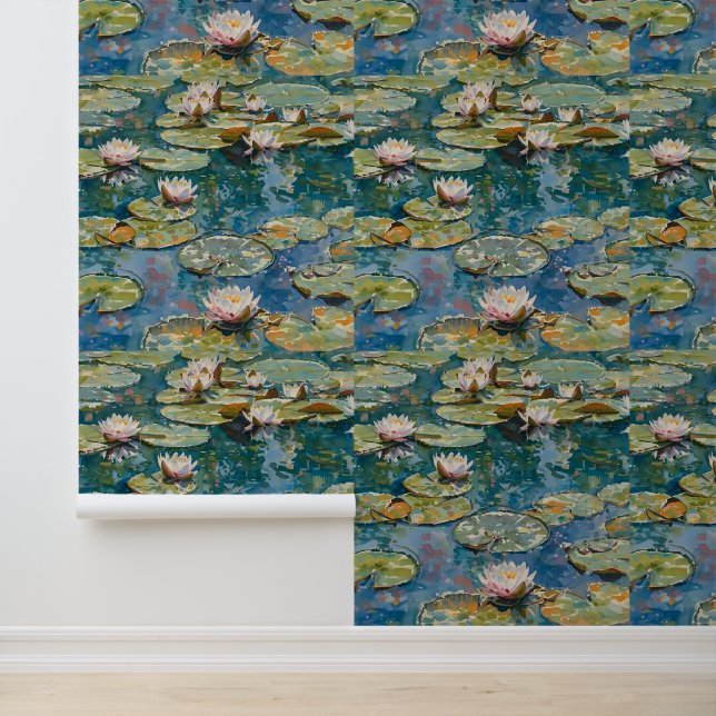 Claude Monet Water Lilies 1916 Fine Art Behang (Applicatie)