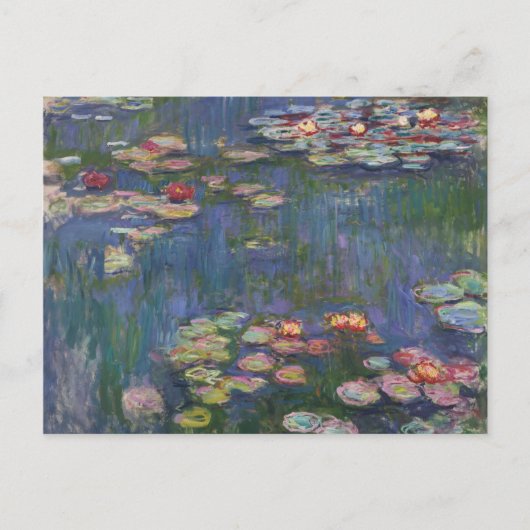 Claude Monet Water Lilies 1916 Fine Art Briefkaart (Voorkant)