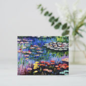 Claude Monet Water Lilies 1916 Fine Art Briefkaart (Staand voorkant)