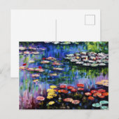 Claude Monet Water Lilies 1916 Fine Art Briefkaart (Voorkant / Achterkant)