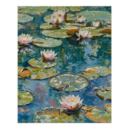 Claude Monet Water Lilies 1916 Fine Art Perfect Poster