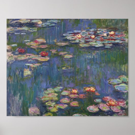 Claude Monet Water Lilies 1916 Fine Art Poster (Voorkant)