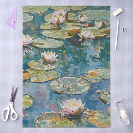 Claude Monet Water Lilies 1916 Fine Art Tissuepapier (Craft)