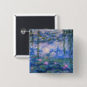 Claude Monet - Water Lilies, 1916 Vierkante Button 5,1 Cm (Voorkant /achterkant)