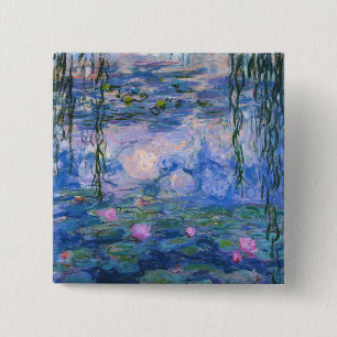 Claude Monet - Water Lilies, 1916 Vierkante Button 5,1 Cm