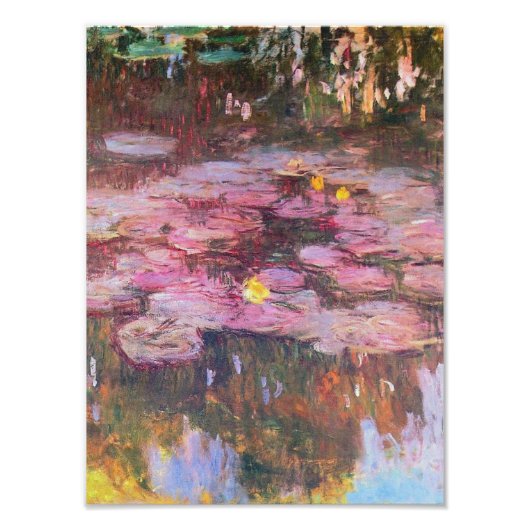 Claude Monet - Water Lilies 1917 Foto Afdruk (Voorkant)