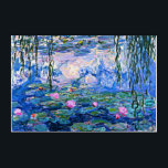 Claude Monet - Water Lilies, 1919, Acryl Muurkunst<br><div class="desc">Claude Monet beroemd schilderij,  Water Lilies,  1919</div>