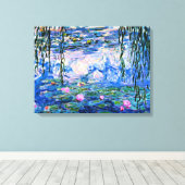 Claude Monet - Water Lilies, 1919 Canvas Afdruk (Insitu (Houten vloer))