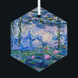 Claude Monet - Water Lilies, 1919, Glas Ornament<br><div class="desc">Bekend schilderij van Water Lilies,  1919,  van Claude Monet</div>
