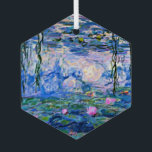 Claude Monet - Water Lilies, 1919, Glas Ornament<br><div class="desc">Bekend schilderij van Water Lilies,  1919,  van Claude Monet</div>